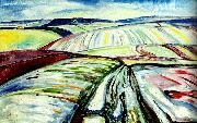 Edvard Munch aker i sno oil on canvas